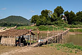 Luang Prabang, Laos - The Northern temporary walk bridge over the Nam Khan 